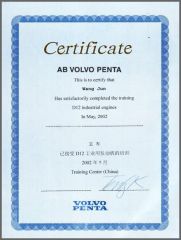 Volvo Certificate certificate from Jiangsu Ever Power Technology Co., Ltd.