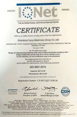 ISO9001 certificate certificate from Qingdao Tsingleader Industry Co., Ltd.