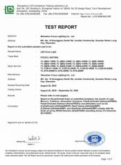RoHS LED Grow Light certificate from Shenzhen Focus Lighting Co., Ltd.