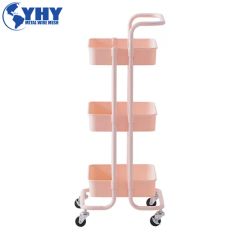 Portable Rolling Trolley Cart Kitchen Storage Utility Cart - Image 4