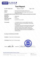 Product Inspection Report certificate of Shaoxing City Zhenxiong Plastic Industry Co., Ltd. – certificate photo, supplier certificates section