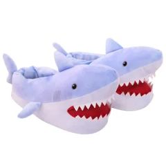 Cartoon Shark Slippers Thick Winter Warmth Shark Head Home Cotton Slippers - Image 1