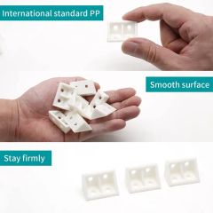 White Plastic Right Angle Bracket L Brackets - Image 5