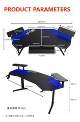 Gaming Tables Adjustable Height Computer Desk RGB Computer Desk - Image 5