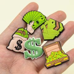 Wholesale New Arrival Custom PVC Rubber Dollars Shoe Decorations - Image 2