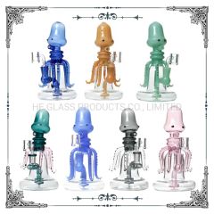 Wholesale 9 Inches Octopus Bubbler Oil DAB Rig Smoking Tobacco Hookah Water Glass Pipe with 14mm Male Quartz Banger Factory - HF GLASS PRODUCTS CO., LIMITED
