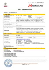 SGS certificate from Fujian Junqing Trade Co., Ltd.