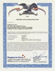Certificate of registration  certificate from nsj inter co.,ltd