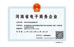 E-commerce enterprise certificate from Zhengzhou First Industry Co., Ltd.