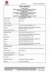 OVIS certificate from Taizhou City Order Machinery Co., Ltd.