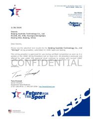 U-4 certificate from Langfang Xushida Bowling Equipment Co., Ltd
