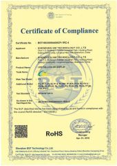 ROHS certificate from Shenzhen GM Technology Co., Ltd.