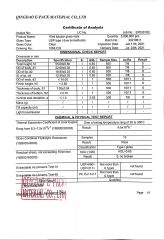 COA certificate of Qingdao E-Pack Material Co., Ltd – certificate photo, supplier certificates section