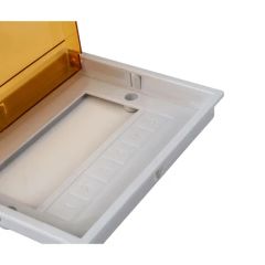 Plastic 15 Circuit Yellow Mains Supply Accessory Cover Panel - Image 4