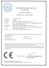 semi-automatic balers certificate from Qingdao Sipingdafa Hello Baler Machinery Co., Ltd.