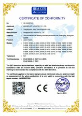 CE-EMC sound module certificate of Dongguan AST Industry Co., Ltd. – certificate photo, supplier certificates section