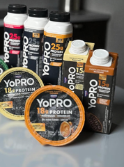 HIGH PROTEIN MILK SHAKE YoPRO CHOCOLATE & VANILLA MILK SHAKE 250ML | 25G PROTEIN MILK SHAKE ON SALE - Image 1