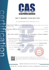 CAS certificate from Zhejiang Hongxiang Textile Technology Co.,Ltd