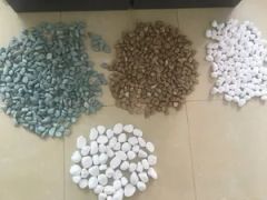 Landscape Smooth White Garden Pebbles Wholesale Price Type Pebble Color Various Model NO. PS007 HS Code 68029990 Trademark - Profound Glass Co., Ltd