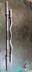 1 2m Long 50mm Barbell Silver Fitness Equipment Accessory Commercial Chrome Curl Bar - Image 3