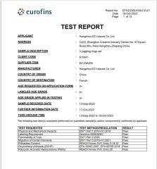 Reach,EN71 certificate from Hangzhou Ez Leisure Co., Ltd
