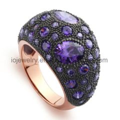 Steel Jewelry Ring with Corundum Setting by Hand - Image 1