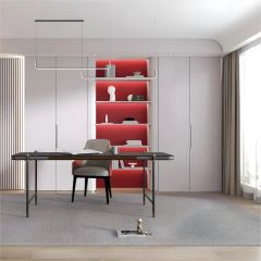 Multi-Functional Living Room Storage Cabinet Modern Bookcase with Wine Racks - Image 5