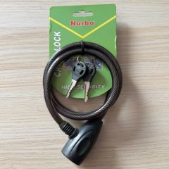 SL476 Steel Cable Bicycle Lock OEM Yes Key Brass Brand Nurbo Color Black Trademark Nurbo Model NO. SL4544D HS Code - Image 2