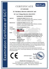 CE certificate from Foshan Leader Machinery Co., Ltd.