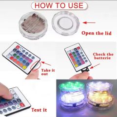 LED Underwater Fountain Lights 16 Colors RGB Submersible Swimming Pool Lights with Remote Control - Image 5