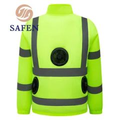 Long-Sleeve Reflective Jacket Air-Conditioner Reflective Vests Workwear Clothes/Uniform Fans Cooling Vest - Image 1