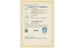 Rohs certificate from Ningbo Zikai Electrical Appliance Co., Ltd.