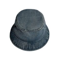 Vintage Washed Denim Fisherman Hat Denim Bucket Hat Washed Brim Hat Beach Hat - Image 4