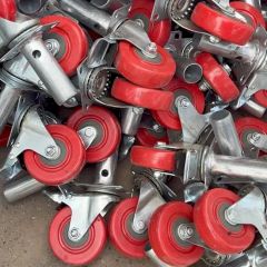 Custom Steel PVC Plastic Mobile Scaffolding Wheels Swivel Casters - Image 1