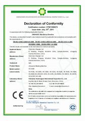 CE for Ultrasonic welding machine certificate from DONGGUAN HIPOWER LTD