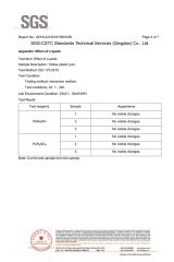 ISO 175:2010 Acid and alkali corrosion resistance certificate from JINHUA KANGYUAN MEDICAL DEVICE CO., LTD