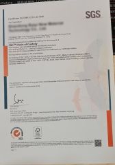 FSC certificate from Ningbo GLGW Nova Materials Technology Co., Ltd.