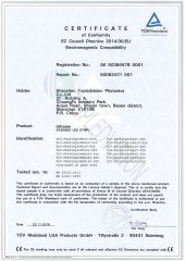 TUV CE-1 certificate of Shenzhen Topledvision Lighting Co., Ltd. – certificate photo, supplier certificates section