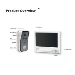 Multi Unit Apartment Intercom Wired 7" Monitor Video Intercom Doorbell Door Phone Audio Visual Intercom System - Image 3