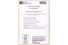 FSC certificate from Shenzhen Likexin Industrial Co., Ltd.