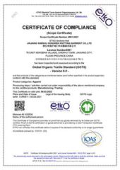 GOTS certificate from Shanghai Jspeed Industry Co., Ltd.