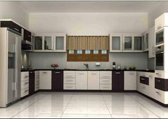 Modern Modular kitchen renovations Material Wooden Brand HOME STYLE Warranty 5-10 Years Finish Matte & Gloss Kitchen Shape U - Image 1