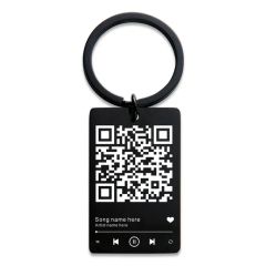 Fashion Metal Arts-Crafts Custom Qr Code Scan Keychain Song Music Spotify Keychain - Image 3