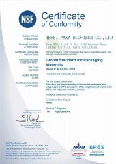 NSF certificate from HEFEI PAKA ECO-TECH CO.,LTD