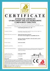 CE for wood lathe certificate from Jinan Mustang Machinery Co., Ltd