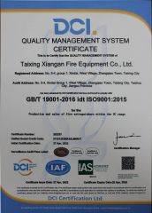 ISO certificate from Safefire (Hangzhou) Technology Co., Ltd
