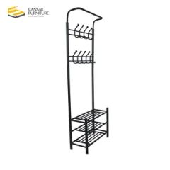 Simple Floor Rack Bedroom Multifunctional Mobile Hat Bag Shoe Rack Drying Racks - Image 3