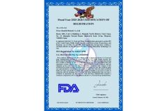 FDA certificate from Xi'an Ahealth Biocech Co.,Ltd