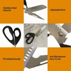 Stainless Steel Kitchen Scissors Shears Detachable Chicken Bones Scissor Vegetable Fish Chef Knife Cutter - Image 3