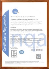 ISO 13485 certificate from Shenzhen Forman Precision Industry Co., Ltd.